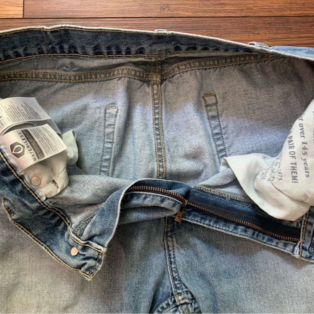 Levis 505 Straight Leg Jeans Wore In Size 38x30 faded - Picture 4 of 12